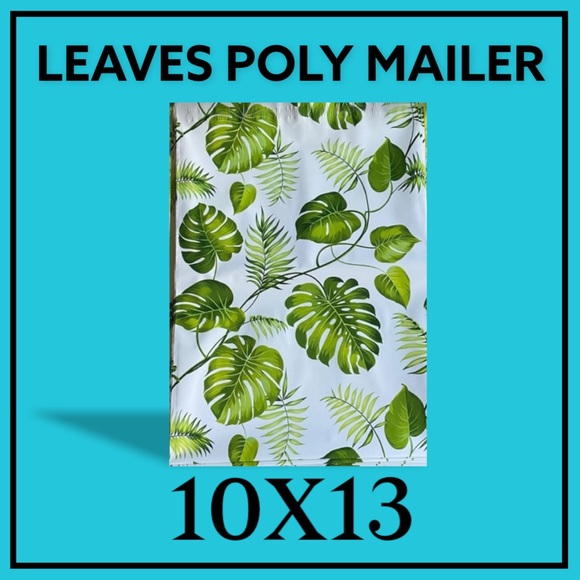 25 10X13 Leaves Poly Mailers PRICE IS FIRM WEEKEND SALE - Picture 3 of 9